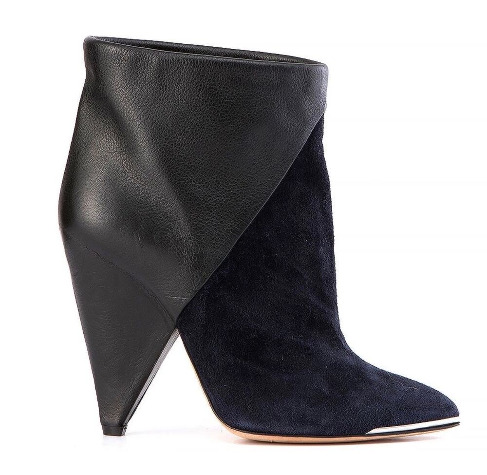 IRO - Keira Navy Suede&Black Leather Ankle Boot / 39